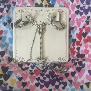 Brighton Silver Celestial Heart and Arrow Jewelry Set